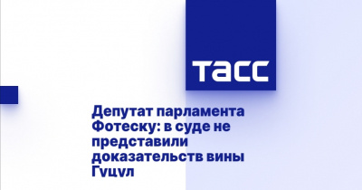 Депутат Фотеску заявил об отсутствии доказательств вины Гуцул в суде